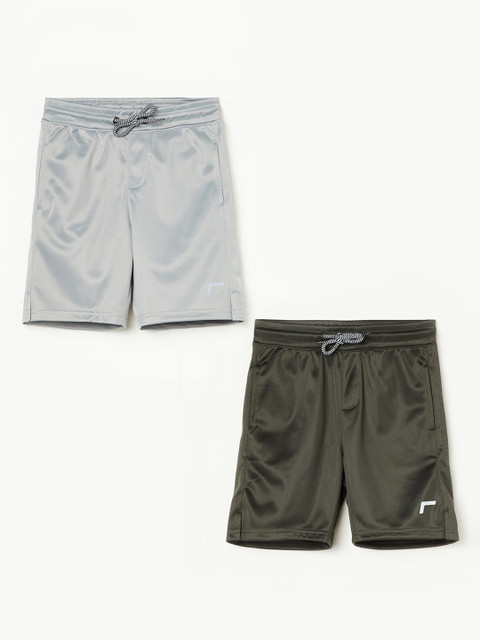 

Fame Forever Active Boys Pack of 2 Sports Shorts, Grey