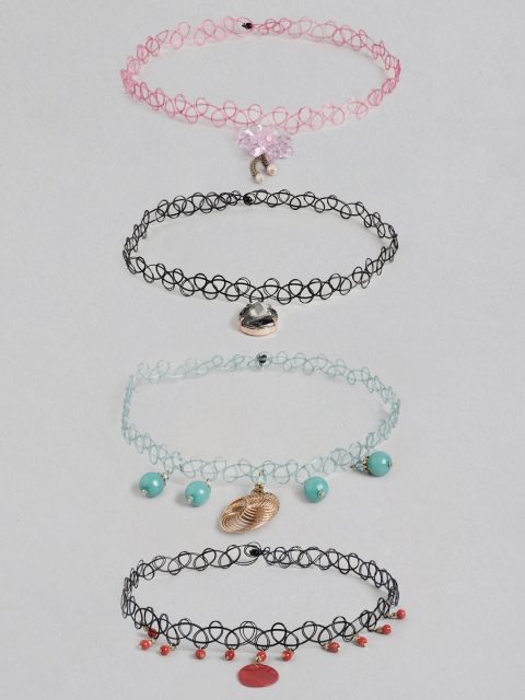 

Carlton London Assorted Set of 4 Choker Necklace