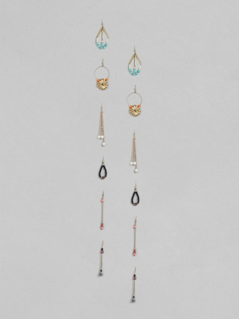 

Carlton London Assorted Set of 6 Geometric Drop Earrings