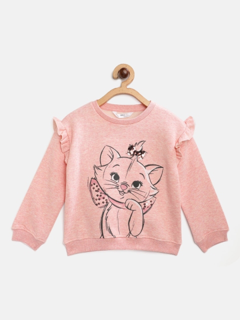

Marks & Spencer Girls Pink & Black Pure Cotton Printed Sweatshirt