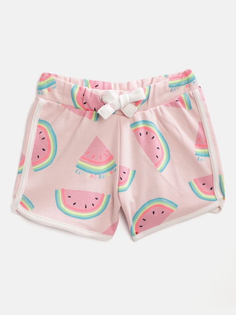 

Marks & Spencer Girls Pink & Green Pure Cotton Printed Regular Shorts