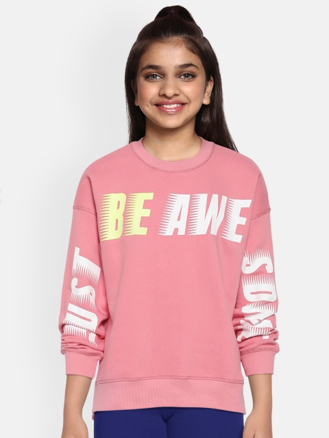 

Marks & Spencer Girls Pink & White Printed Sweatshirt