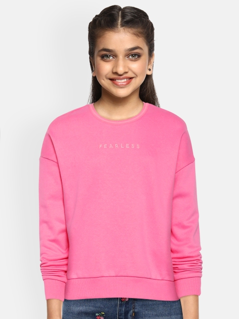

Marks & Spencer Girls Pink Pure Cotton Solid Sweatshirt