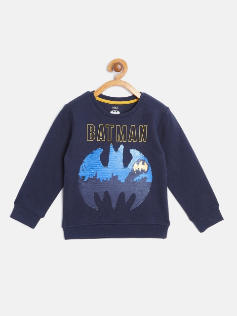 

Marks & Spencer Boys Black Batman Flip Sequin Sweatshirt