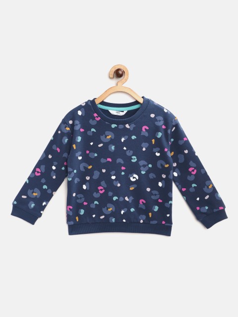 

Marks & Spencer Girls Navy Blue Printed Sweatshirt