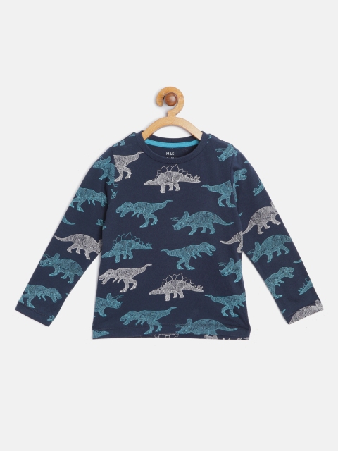 

Marks & Spencer Boys Navy Blue Dinosaur Printed T-shirt