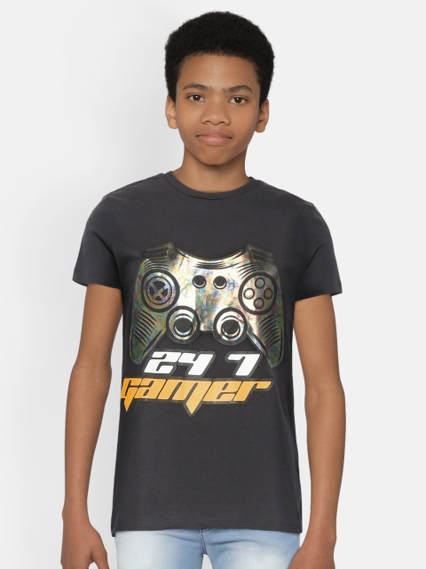 

Marks & Spencer Boys Black Printed Slim Fit T-shirt