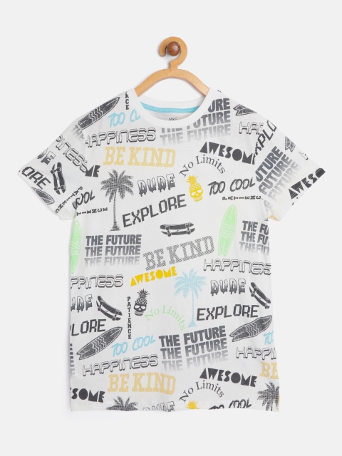 

Marks & Spencer Boys White & Black Printed T-shirt