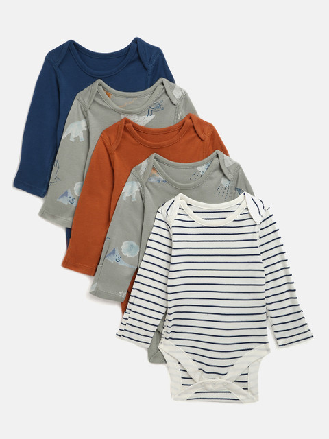 

Marks & Spencer Unisex Kids Pack of 5 Pure Cotton Bodysuits, Navy blue