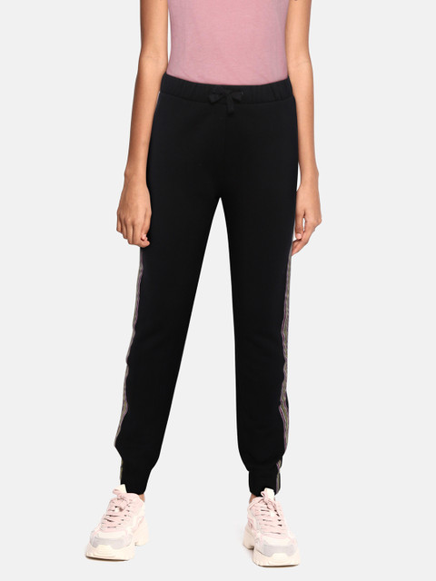 

Marks & Spencer Girls Black Solid Leggings With Side Printed Detail