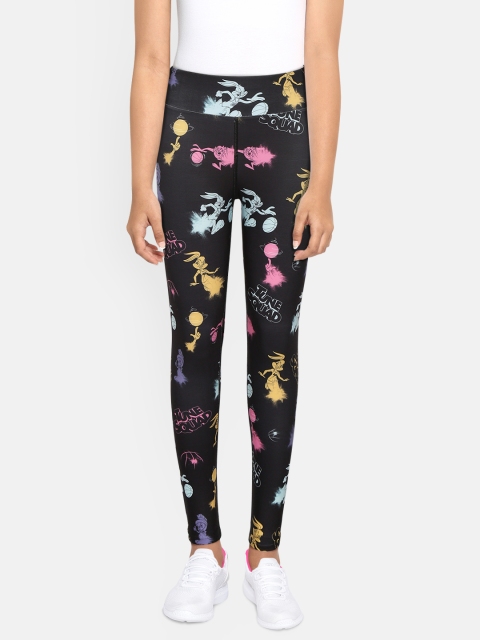 

Marks & Spencer Girls Black & Yellow Looney Tunes Printed Leggings