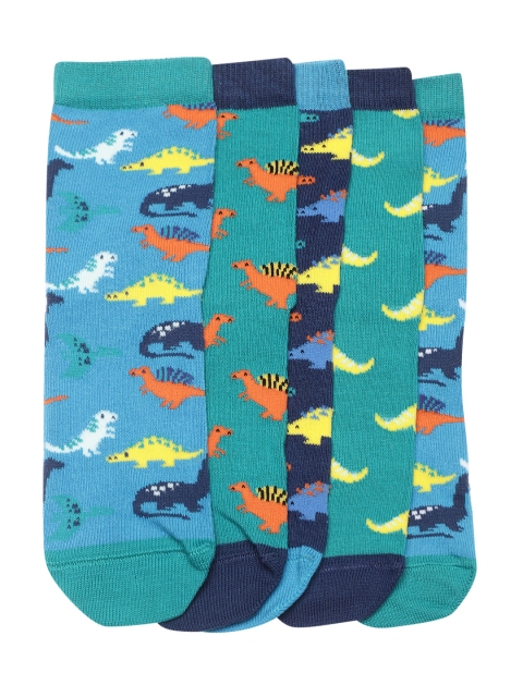 

Marks & Spencer Boys Teal & Blue Set of 5 Ankle-Length Socks