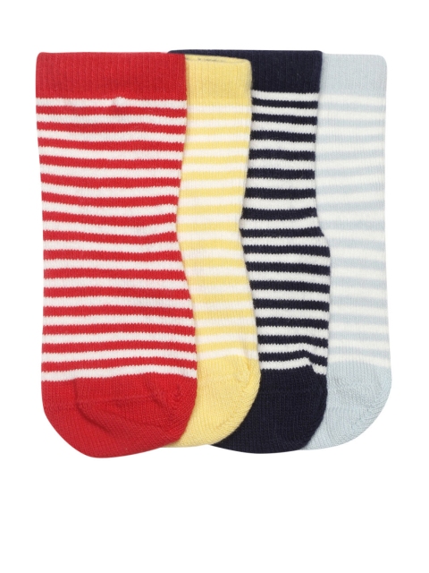 

Marks & Spencer Kids Set of 4 Striped Ankle-Length Socks, Multi
