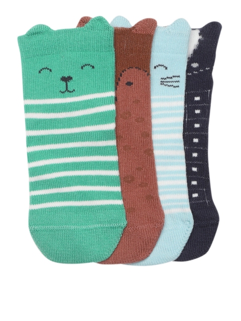 

Marks & Spencer Kids Set of 4 Patterned Ankle-Length Socks, Multi