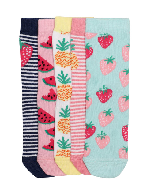 

Marks & Spencer Girls Pack Of 5 Printed Socks, Black