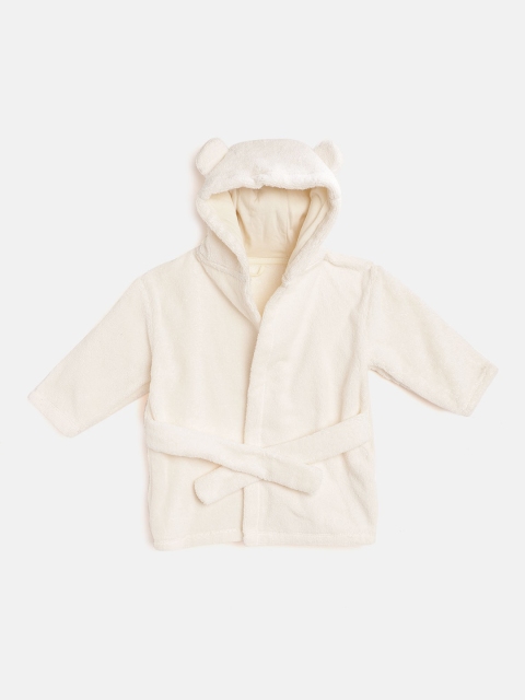 

Marks & Spencer Kids Off-White Solid Pure Cotton Robe