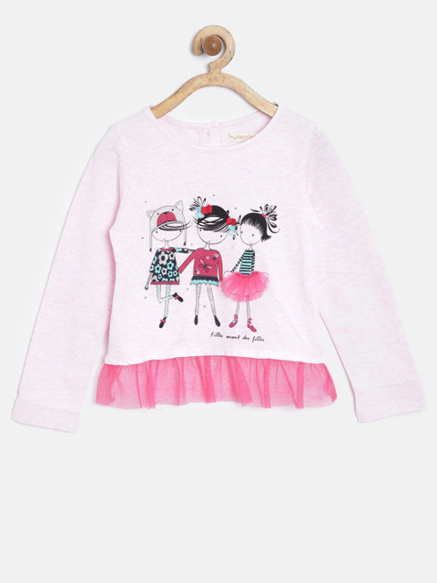 

Nauti Nati Girls Pink Printed Top