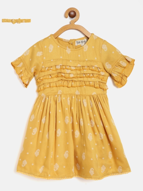 

Bella Moda Girls Yellow Floral Dress