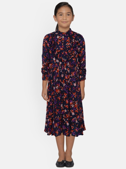 

Bella Moda Navy Blue Floral Dress