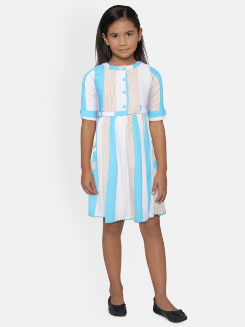 

Bella Moda Blue & White Striped Dress