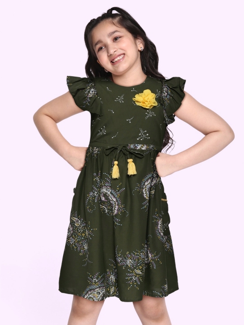 

Bella Moda Green Ethnic Motifs Dress