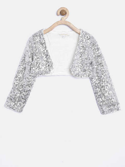 

Nauti Nati Girls Silver-Coloured Sequinned Shrug