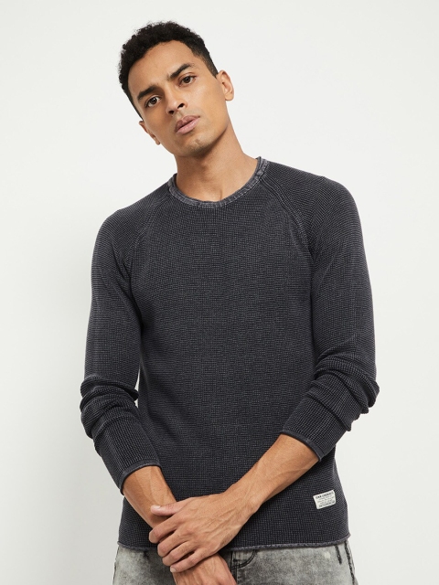 

max Men Charcoal Grey T-shirt