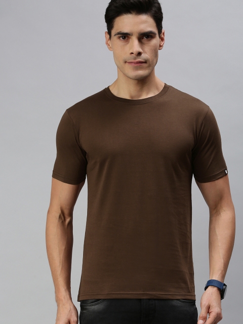 

The Souled Store Men Brown Cotton T-shirt