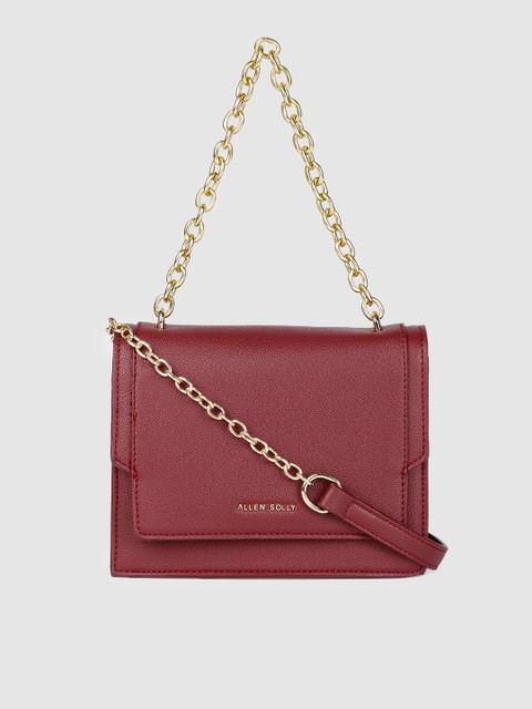 

Allen Solly Burgundy Solid Structured Satchel