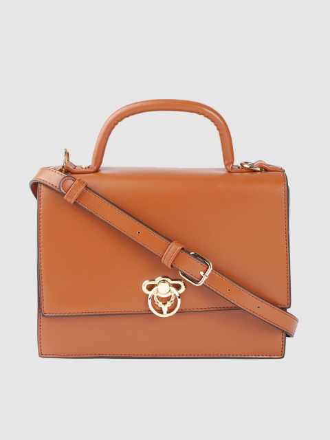 

Allen Solly Tan Brown Solid Structured Satchel