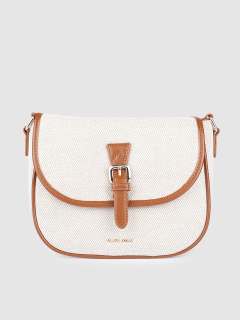 

Allen Solly Off-White Solid Structured Shoulder Bag