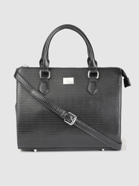 

Allen Solly Women Black Textured Handheld Bag