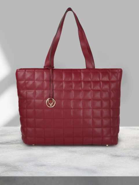 

Allen Solly Women Burgundy Solid Quilted Shoulder Bag