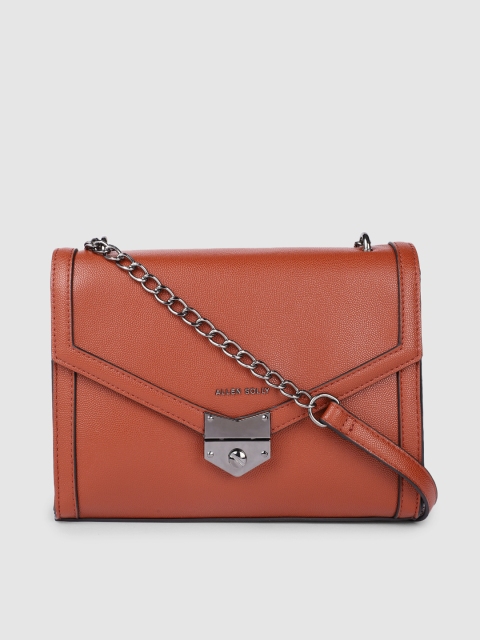 

Allen Solly Brown Textured PU Structured Sling Bag