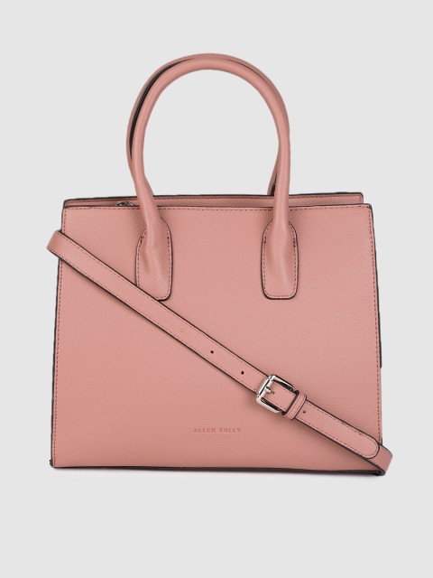 

Allen Solly Women Dusty Pink Solid Handheld Bag with Detachable Sling Strap
