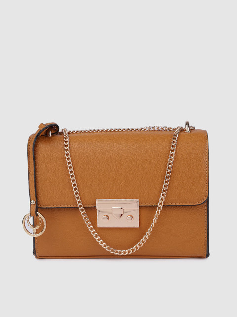 

Allen Solly Mustard Brown Structured Shoulder Bag