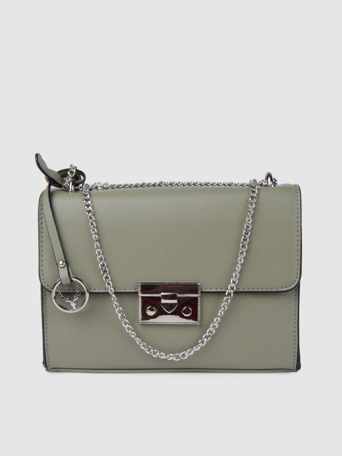 

Allen Solly Green Structured Shoulder Bag