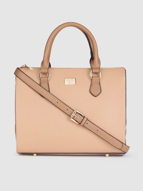 

Allen Solly Women Beige Solid Handheld Bag with Detachable Strap