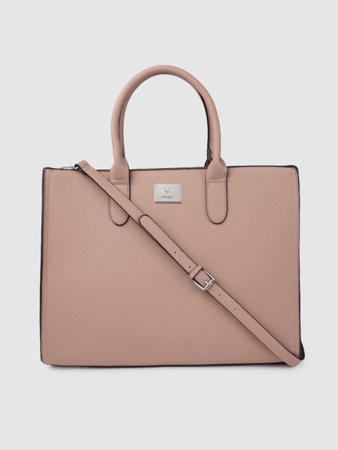 

Allen Solly Nude-Coloured Structured Handheld Bag