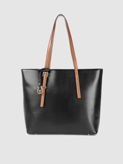 

Allen Solly Black PU Structured Shoulder Bag