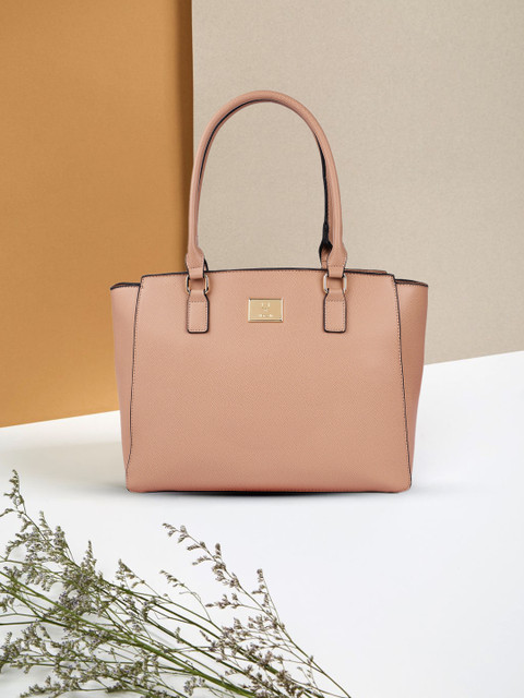 

Allen Solly Nude-Coloured Solid PU Regular Structured Shoulder Bag