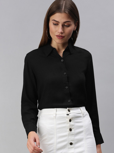 

The Souled Store Women Black Opaque Casual Shirt
