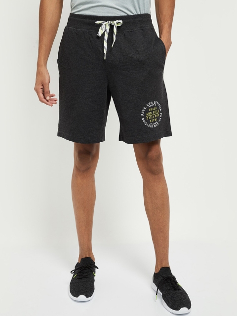 

max Men Grey Sports Shorts