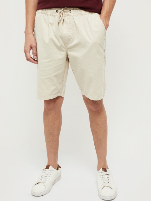 

max Men Beige Regular Shorts