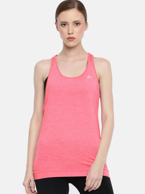

ONLY PLAY Women Pink Solid Round Neck Sports Tank Top