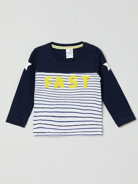 

max Boys Multicoloured Colourblocked Applique Pure Cotton T-shirt, Multi
