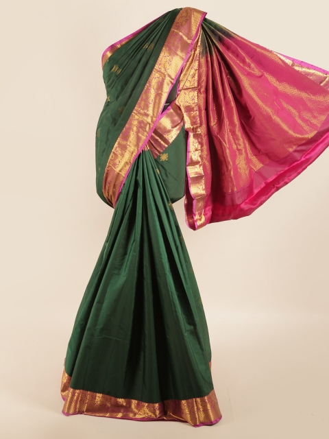 

Pothys Green & Pink Woven Design Zari Pure Silk Saree