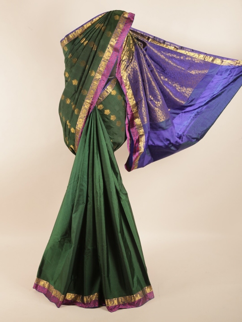 

Pothys Green & Pink Woven Design Zari Pure Silk Saree