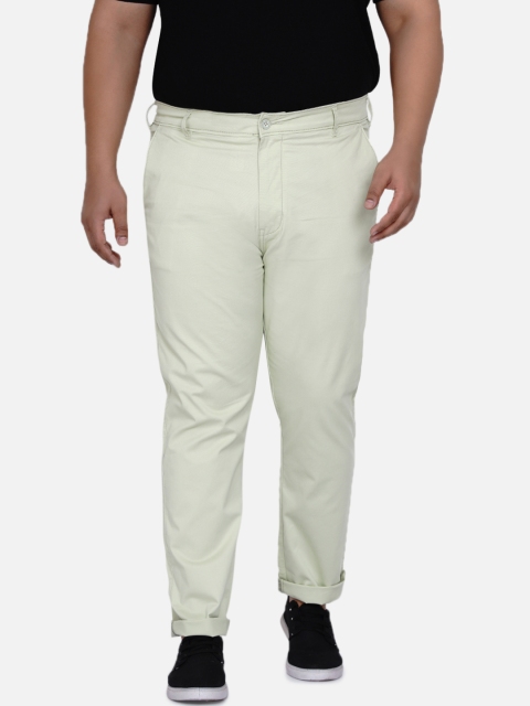 

John Pride Men Sea Green Plus Size Trousers