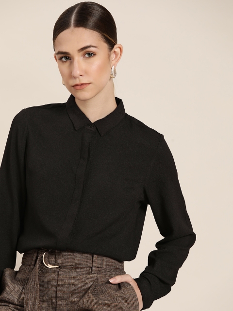 

her by invictus Women Black Opaque Casual Shirt